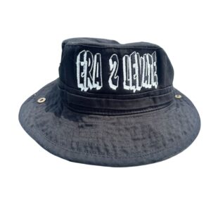 Black Embroidery Bucket hats