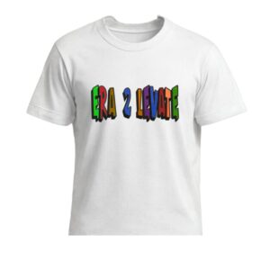 Bold Tees White with Vibrant Stitching Pop Embroidery